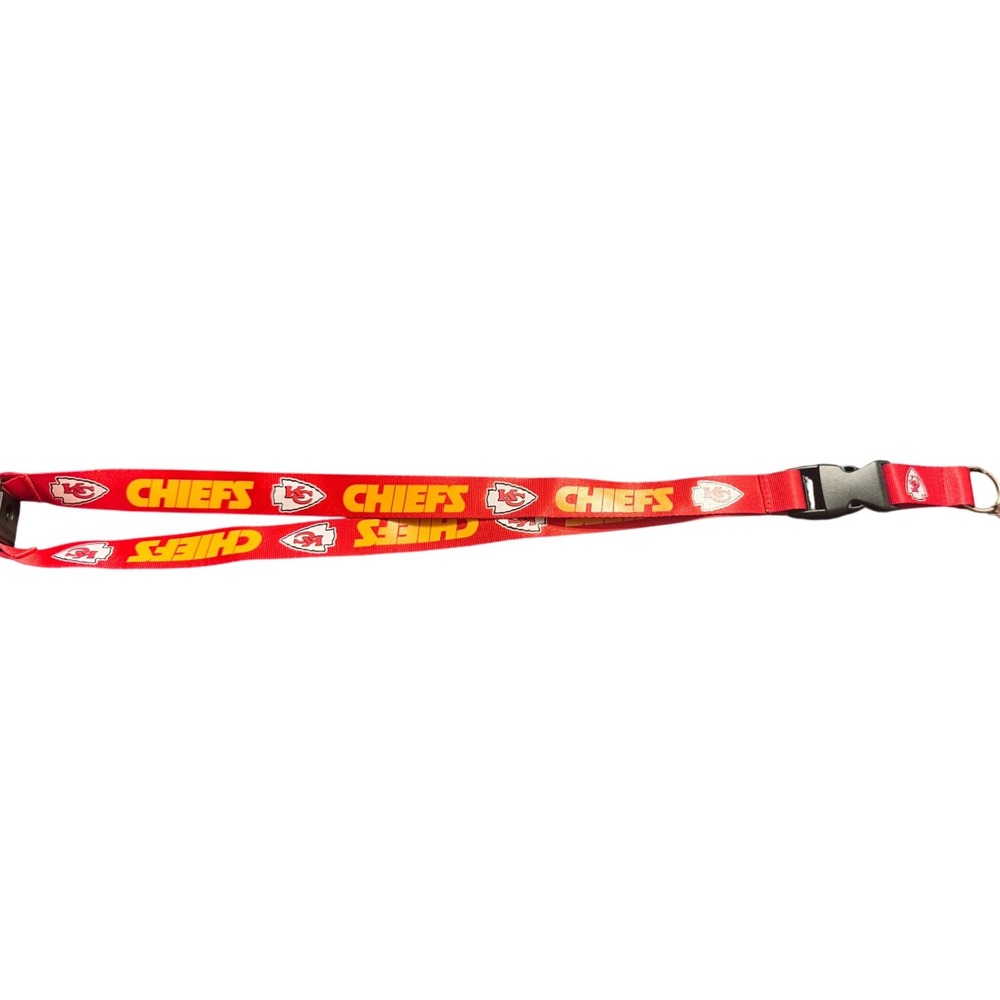Kansas‎ City Chiefs Red Lanyard Keychain ID Holder NFL Fan Gear